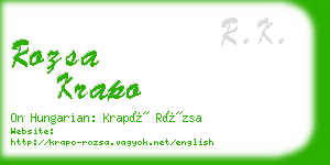 rozsa krapo business card